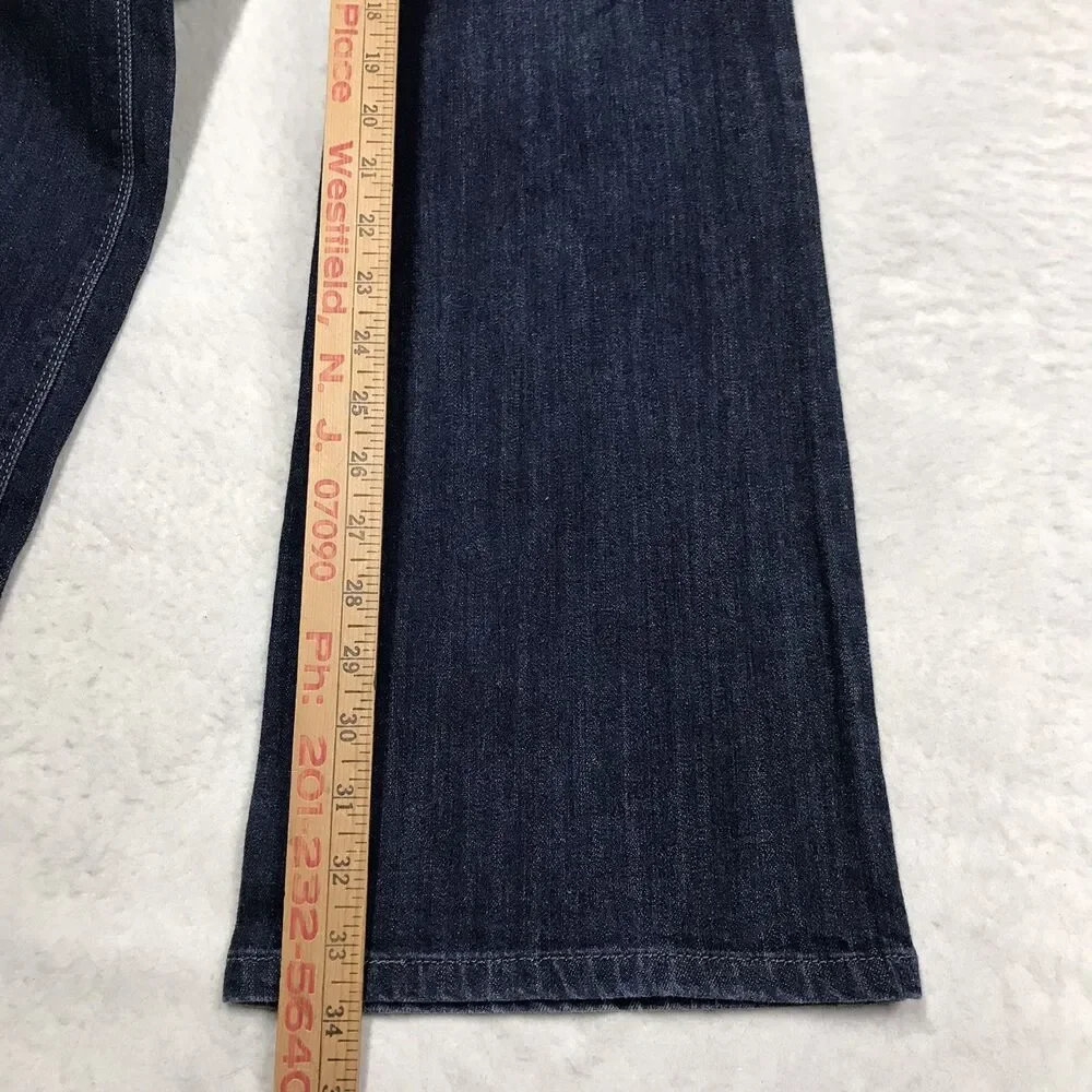 LEVIS 515 Bootcut Jeans Women 36x34 (32/34 tag) Dark Wash Stretch Western Flap
